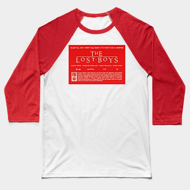 The Lost Boys VHS Label Baseball T-Shirt by simon_maggots